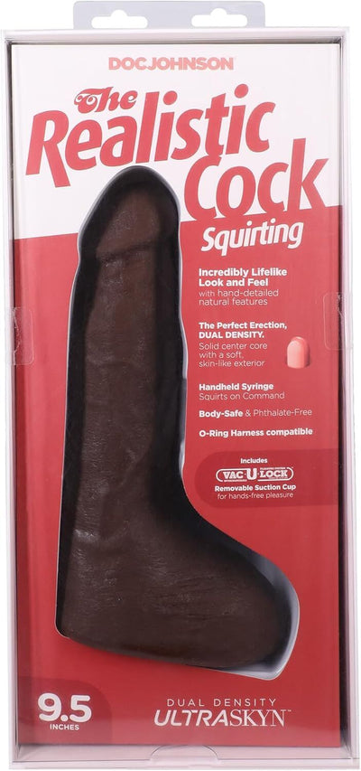 Кончающий фаллоимитатор Doc Johnson The Realistic Cock - Squirting ULTRASKYN  - фото 8