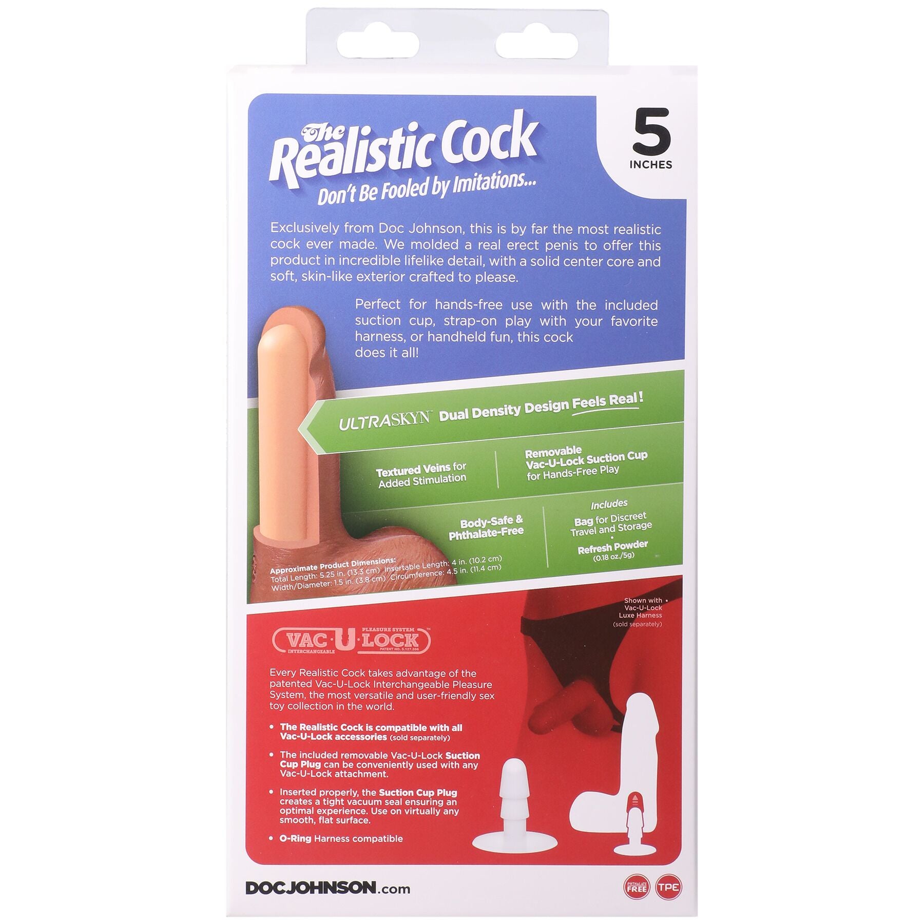 Фаллоимитатор Doc Johnson The Realistic Cock with Balls ULTRASKYN - превью 99