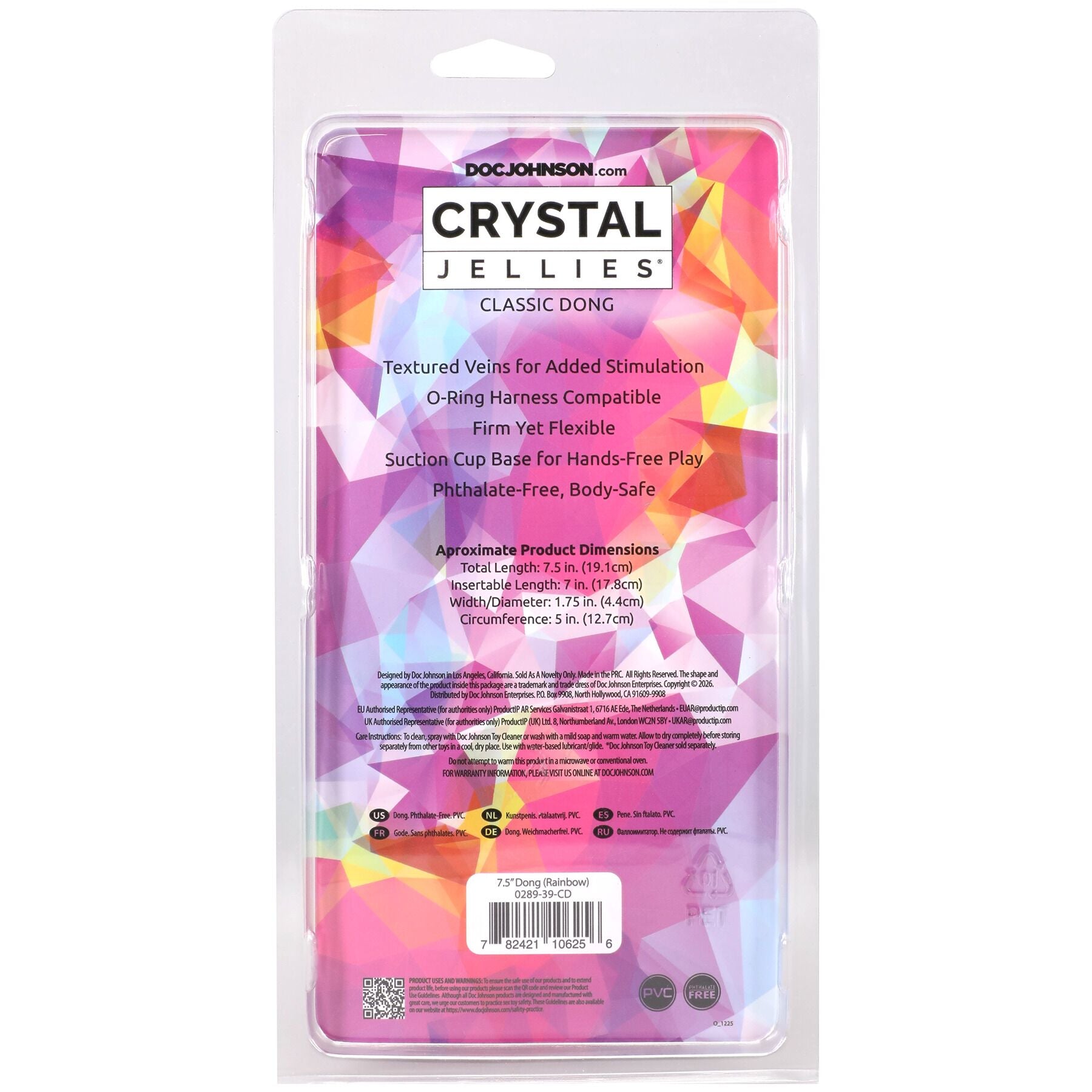 Дилдо Doc Johnson Crystal Jellies Dong - превʼю 6