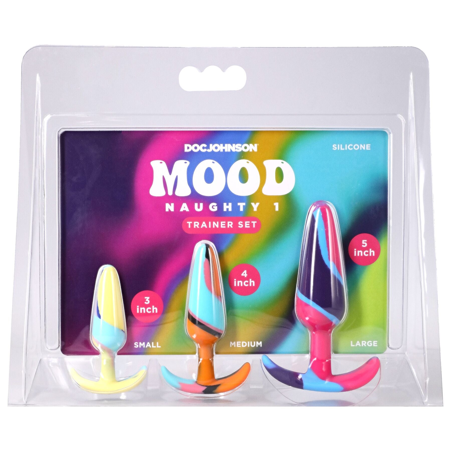 Набор анальных пробок Doc Johnson Mood Naughty 1 Kaleidoscope Trainer Set - превью 5