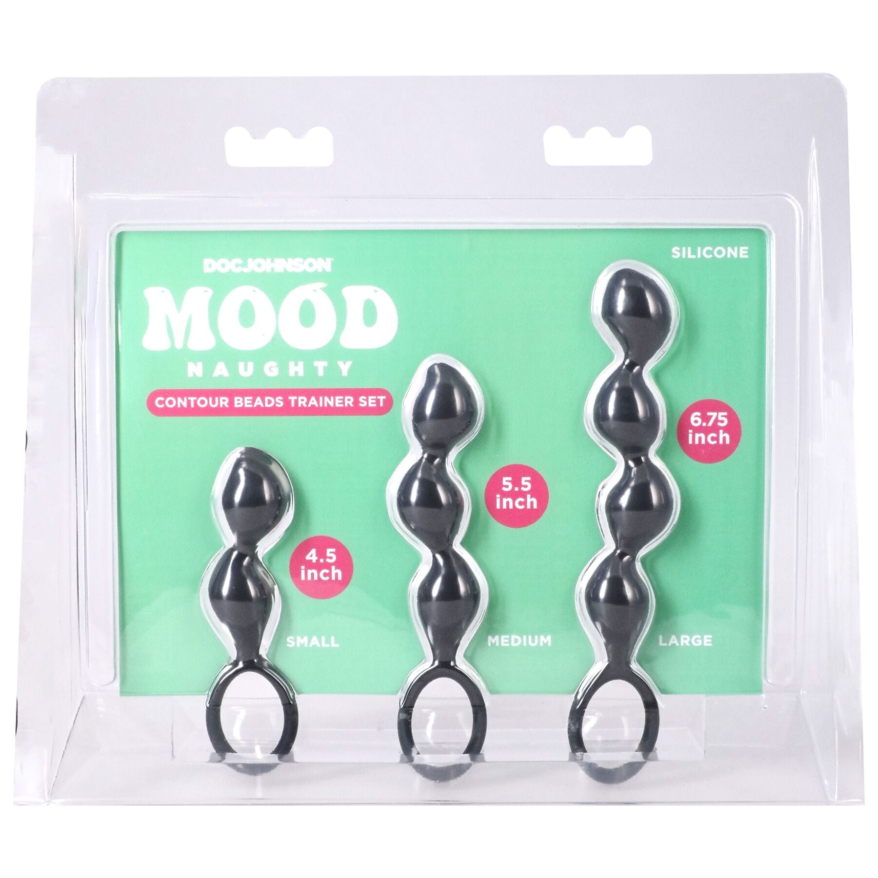Набор анальных игрушек Doc Johnson Mood Naughty Contour Beads Trainer Set - превью 5