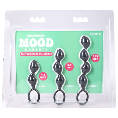 Набор анальных игрушек Doc Johnson Mood Naughty Contour Beads Trainer Set - фото 5
