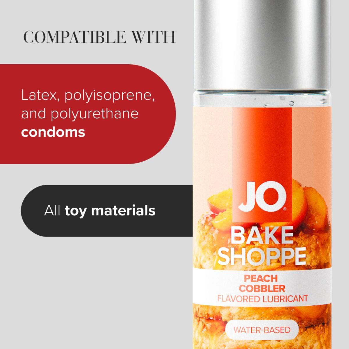 Лубрикант на водній основі JO Bake Shoppe - Peach Cobbler - превʼю 5