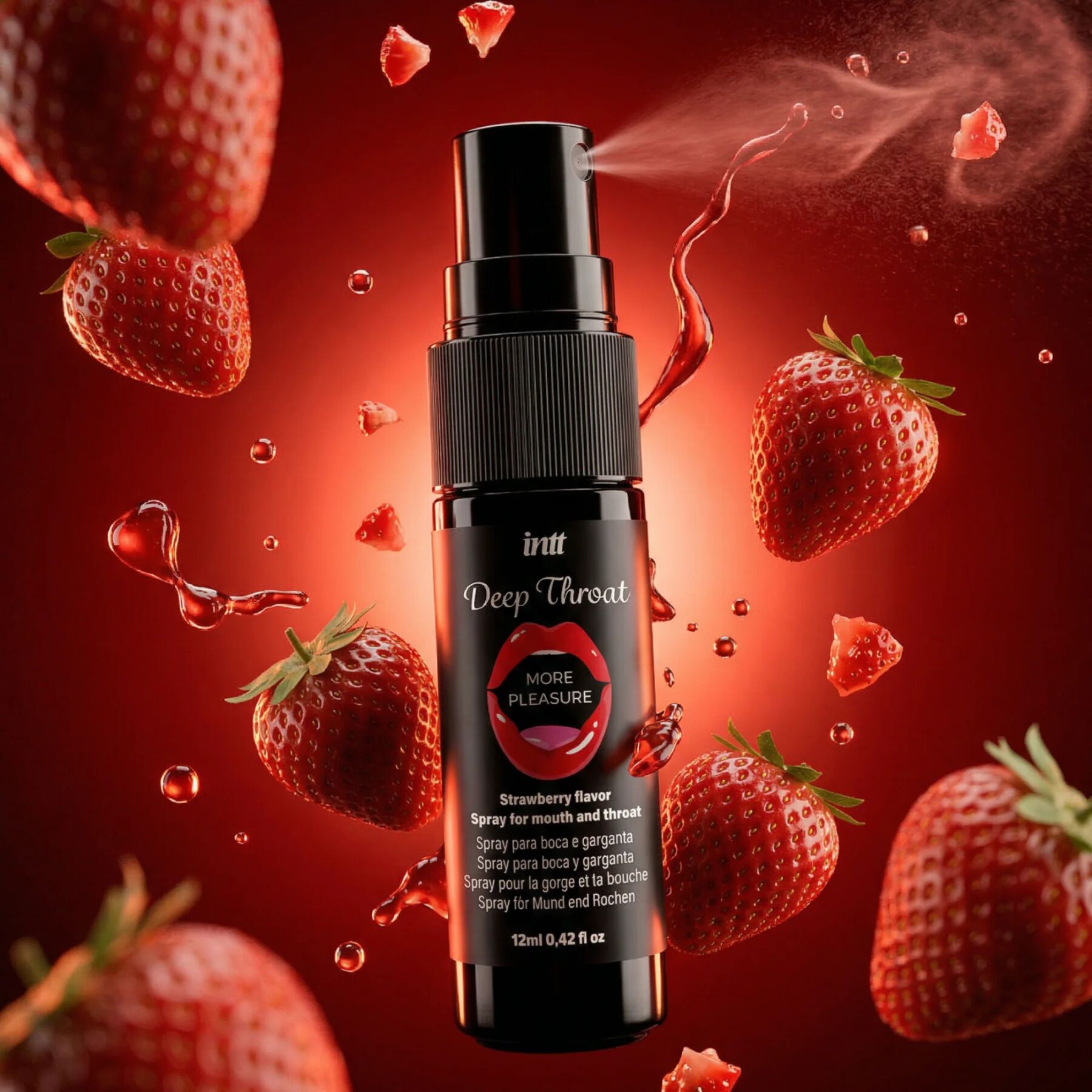 Спрей для глибокого мінету Intt Deep Throat Oral Spray Strawberry - превʼю 5