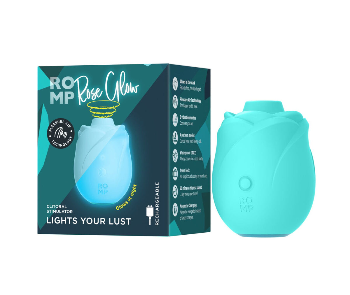 Вакуумный клиторальный стимулятор Romp Rose Glow - превью 9