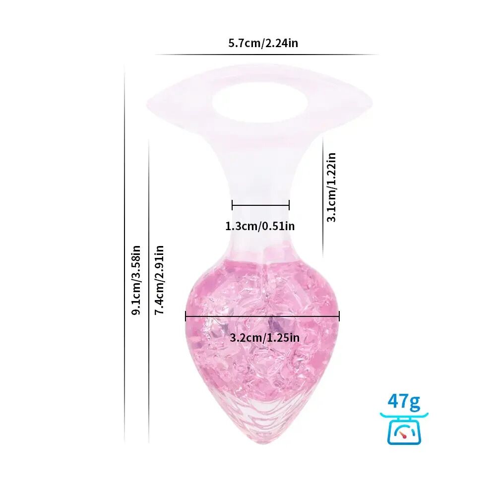 Анальна пробка Liebe Seele Heart-shaped Crystal Anal Plug - фото 2