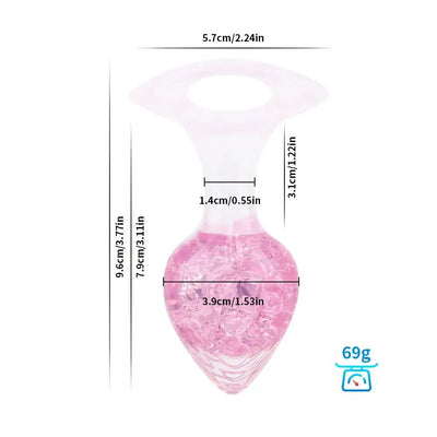 Анальна пробка Liebe Seele Heart-shaped Crystal Anal Plug - фото 21