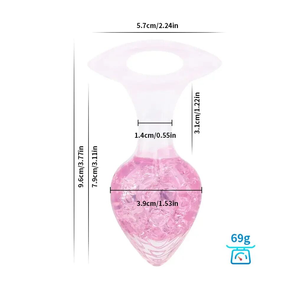 Анальна пробка Liebe Seele Heart-shaped Crystal Anal Plug - фото 21