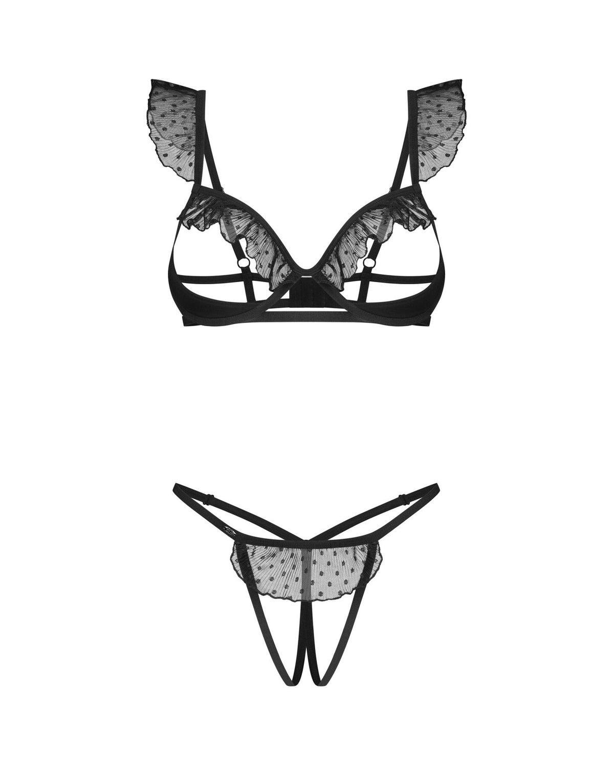 Комплект Obsessive Carrola 2-pcs crotchless set - превʼю 22
