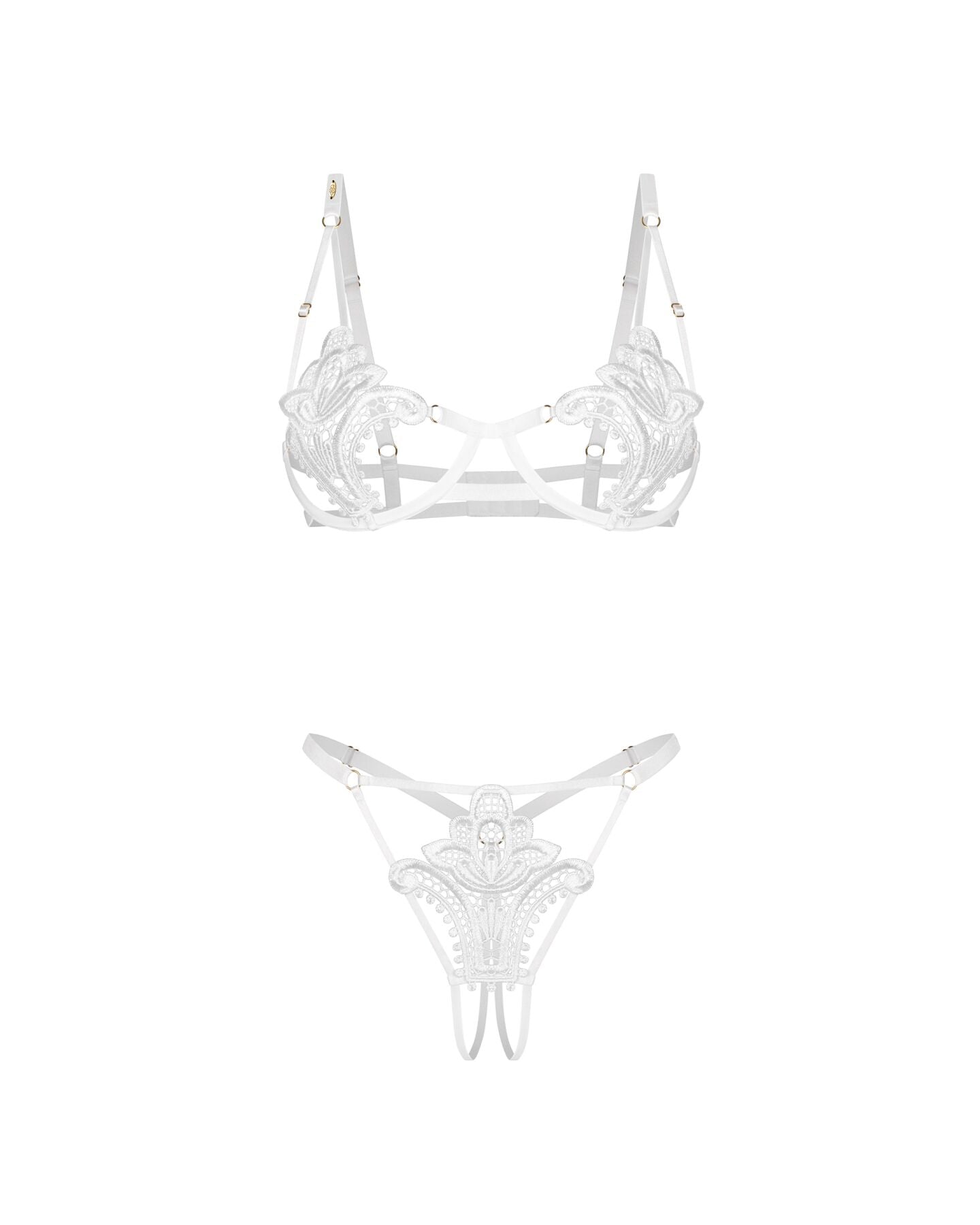 Комплект Obsessive Luise Sublim 2-pcs crotchless set  - фото 54