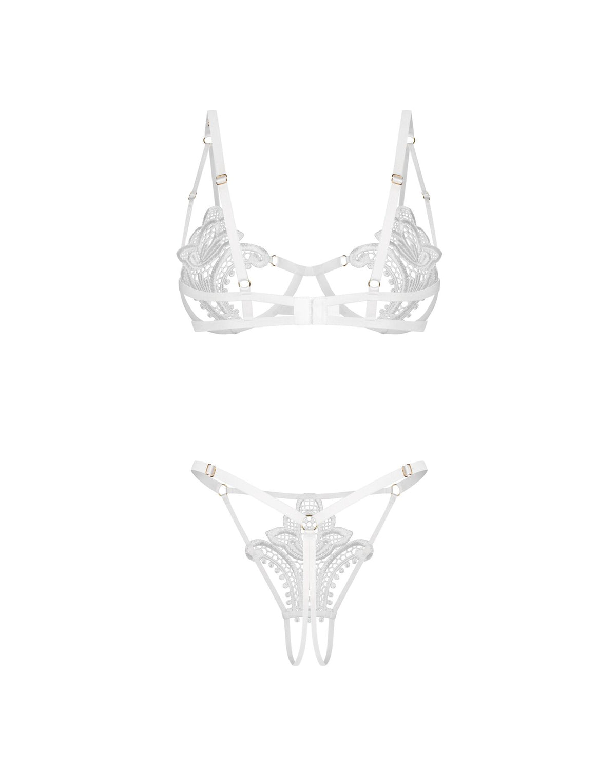Комплект Obsessive Luise Sublim 2-pcs crotchless set  - превью 16
