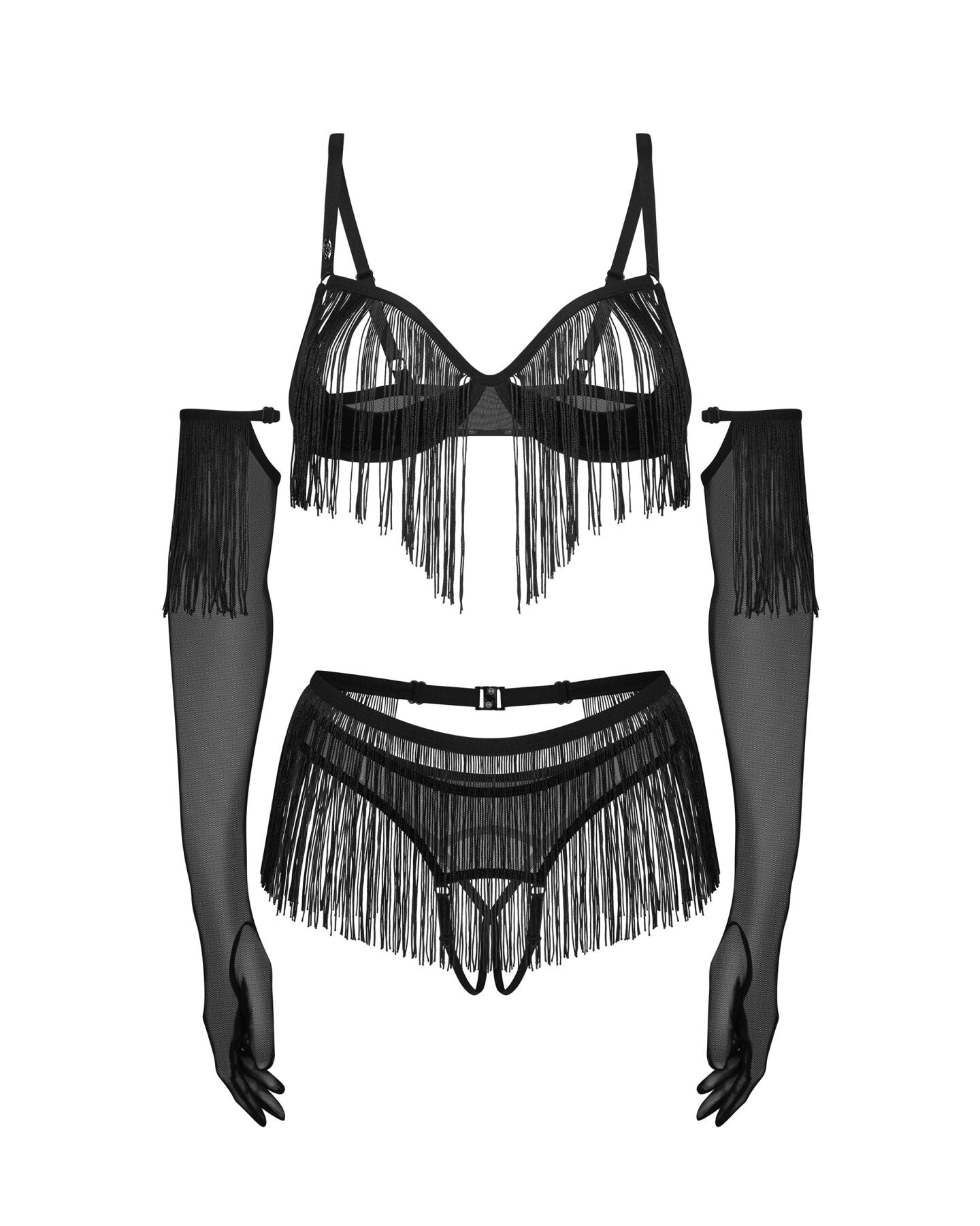 Комплект Obsessive Rossay 4-pcs crotchless set  - фото 5