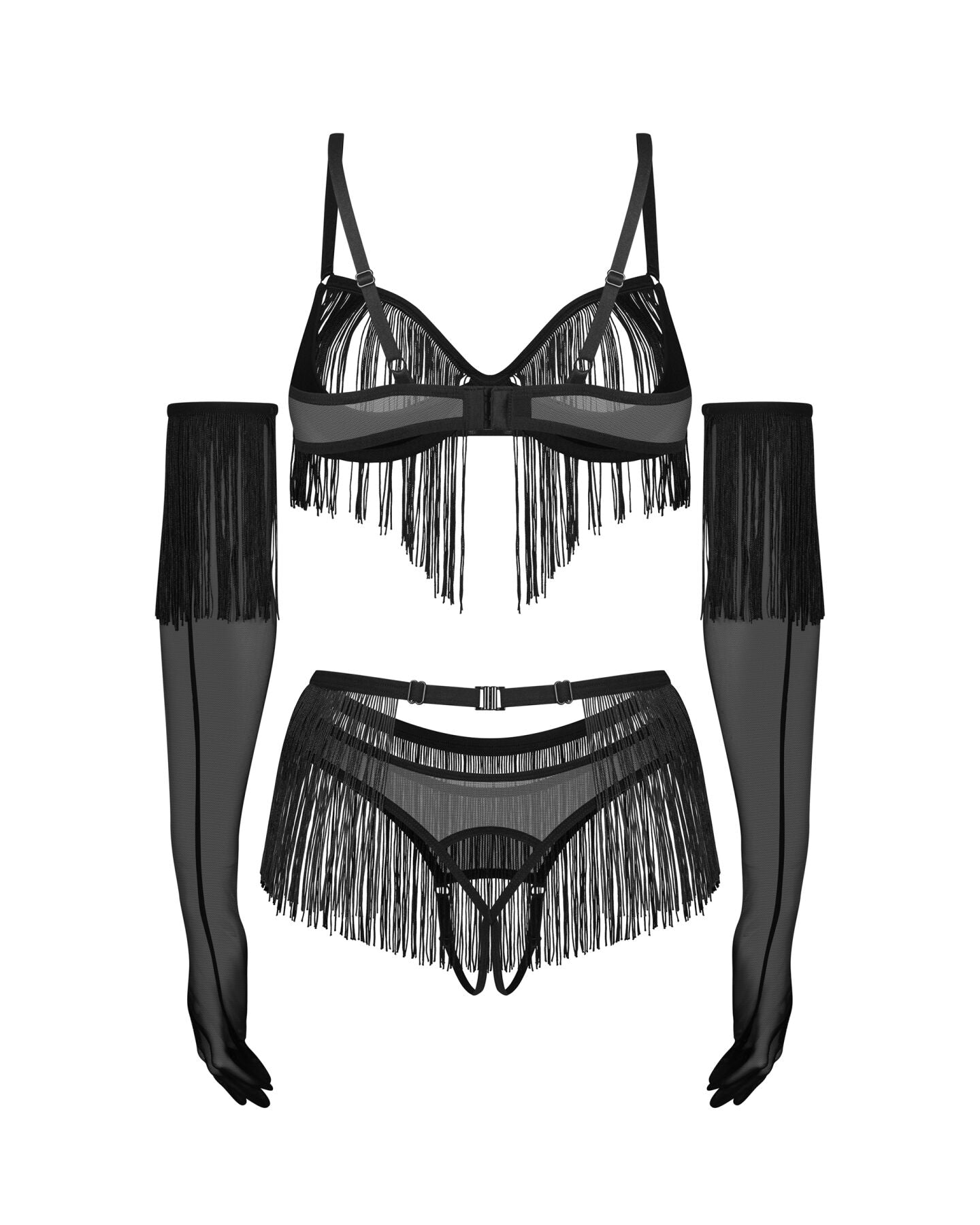 Комплект Obsessive Rossay 4-pcs crotchless set  - фото 20