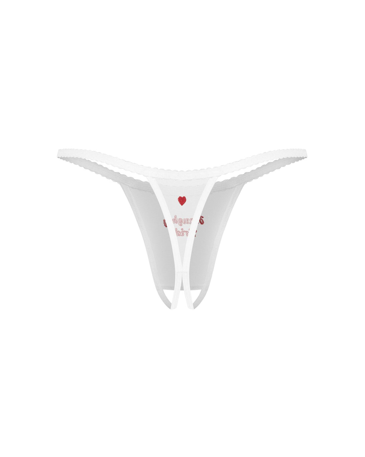 Трусики Obsessive Weddya Bride crotchless thong - превью 14