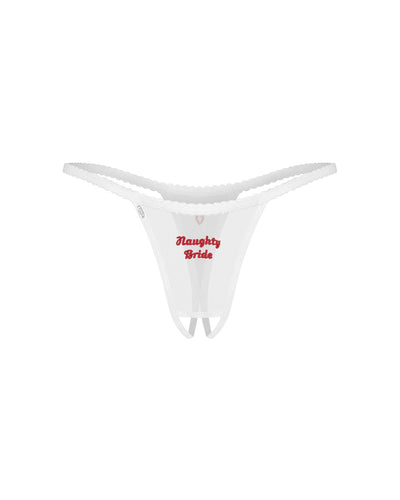 Трусики Obsessive Weddya Bride crotchless thong - фото 13
