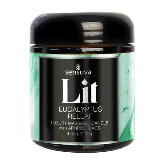 Массажная свеча Sensuva Lit Eucalyptus Releaf Luxury Massage Candle