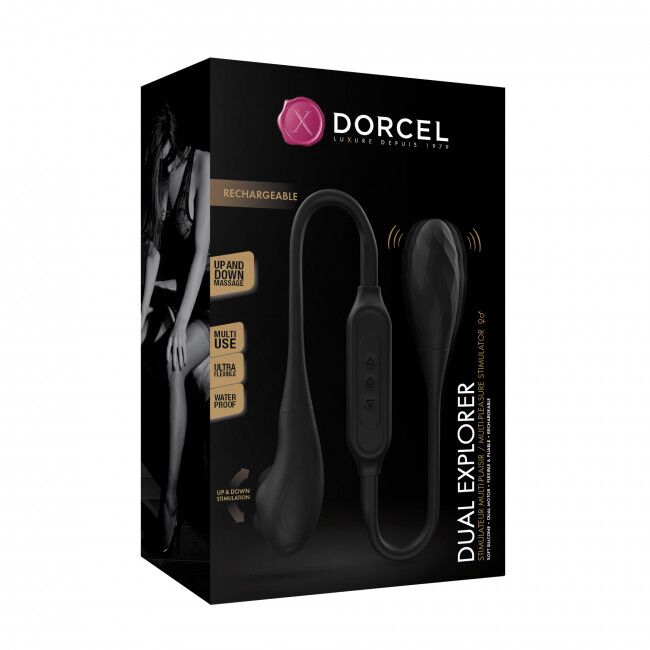 Thumb image for product index 10: Вибратор на гибкой сцепке со стимуляцией пальчиком Dorcel DUAL EXPLORER